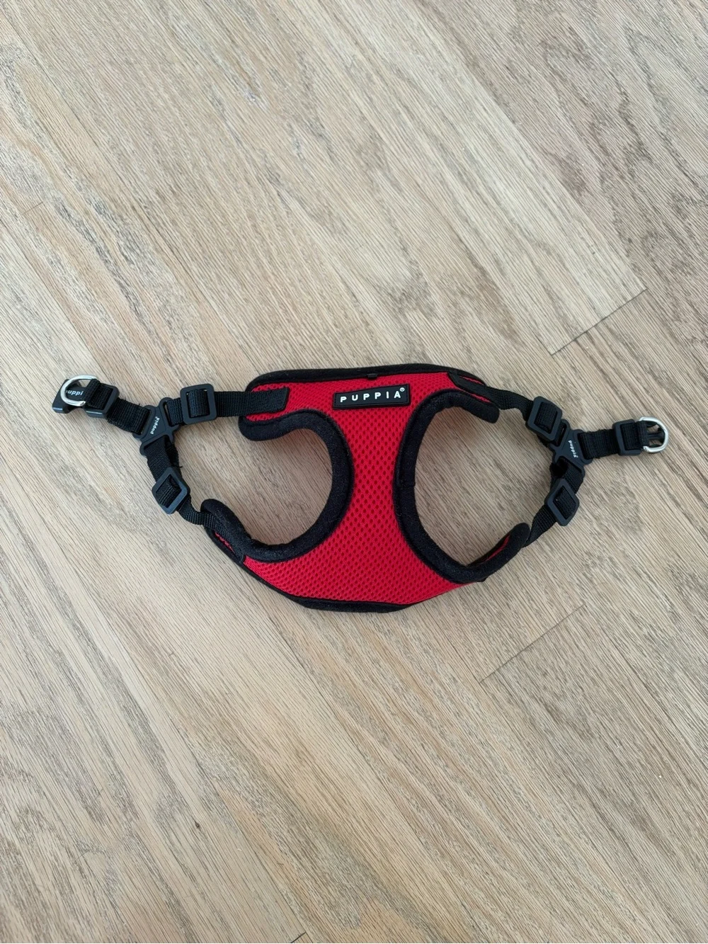 Puppia Red and Black Breathable Soft Harness C